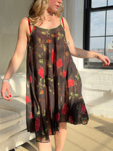Load image into Gallery viewer, Chiffon Rose Flowy Slip Dress