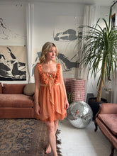 Load image into Gallery viewer, Y2k Orange Cameo Mini Dress