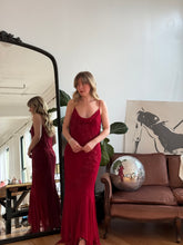 Load image into Gallery viewer, Vintage Fairy Red Silk Dress
