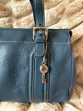 Load image into Gallery viewer, Fossil Y2K Blue Leather Shoulder Bag