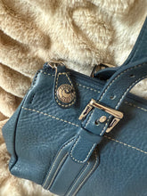 Load image into Gallery viewer, Fossil Y2K Blue Leather Shoulder Bag
