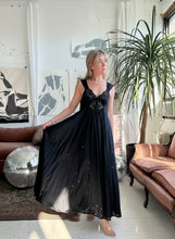 Load image into Gallery viewer, Olga Black Vintage Slip Dress