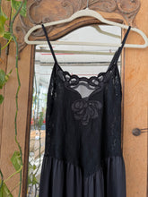 Load image into Gallery viewer, Vintage Noir Lace Slip Dress