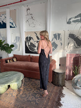 Load image into Gallery viewer, Vintage Black Rose Print Bias Slip Dress