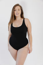 Load image into Gallery viewer, Black Scoop Tank Bodysuit