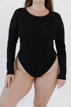 Load image into Gallery viewer, Black Long Sleeve Bodysuit
