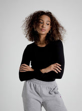 Load image into Gallery viewer, Black Long Sleeve Bodysuit