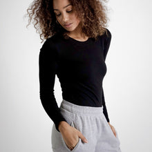Load image into Gallery viewer, Black Long Sleeve Bodysuit