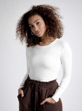 Load image into Gallery viewer, Ivory Long Sleeve Bodysuit