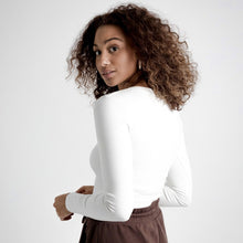 Load image into Gallery viewer, Ivory Long Sleeve Bodysuit