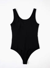 Load image into Gallery viewer, Black Scoop Tank Bodysuit