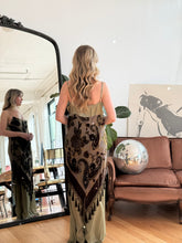 Load image into Gallery viewer, Vintage Deadstock Fringe &amp; Paisley Bias Dress
