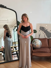 Load image into Gallery viewer, Vintage silver &amp; Lace beaded Gown
