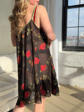 Load image into Gallery viewer, Chiffon Rose Flowy Slip Dress
