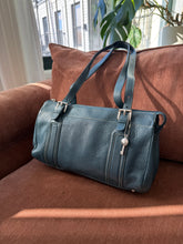 Load image into Gallery viewer, Fossil Y2K Blue Leather Shoulder Bag
