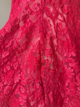 Load image into Gallery viewer, Vintage Red Lace Slip Dress
