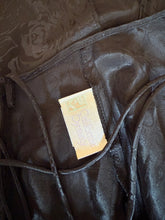 Load image into Gallery viewer, Vintage Black Rose Print Bias Slip Dress
