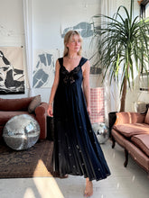 Load image into Gallery viewer, Olga Black Vintage Slip Dress
