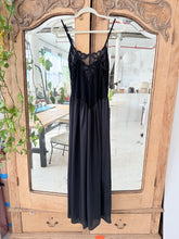 Load image into Gallery viewer, Vintage Noir Lace Slip Dress
