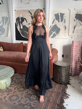 Load image into Gallery viewer, Vintage Sheer Front High Neck Long Slip
