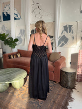 Load image into Gallery viewer, Vintage Noir Lace Slip Dress
