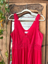 Load image into Gallery viewer, Vintage Lace Red Slip Dress
