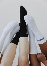 Load image into Gallery viewer, Black Everybody Co Crew Socks
