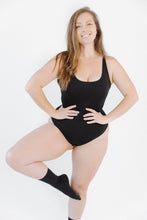 Load image into Gallery viewer, Black Scoop Tank Bodysuit
